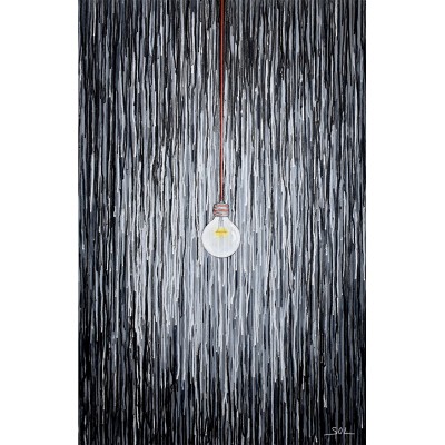 Carte de souhaits "Lumière dans l'obscurité" de l'artiste peintre Marie-Sol St-Onge
